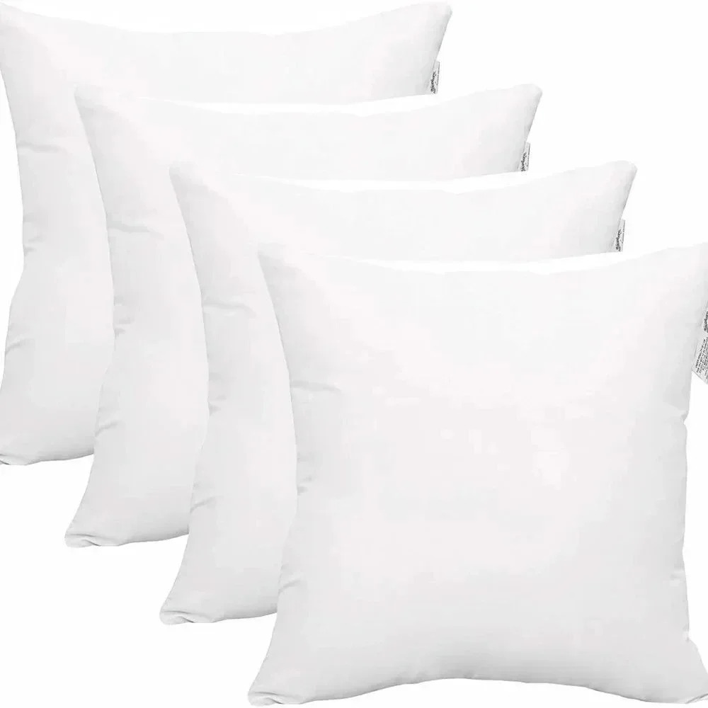 Pack of 4 Hypoallergenic Square Form Decorative Throw Pillow Inserts Couch Sham